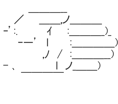 手・腕01（基本） | AAHub - スマホ対応のアスキーアートビューアー